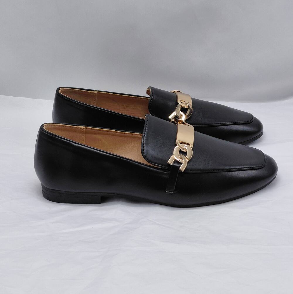 Yoki Edline-36 Women's Dress Loafers Size 6 Black Slip On Casual Comfort Shoes
